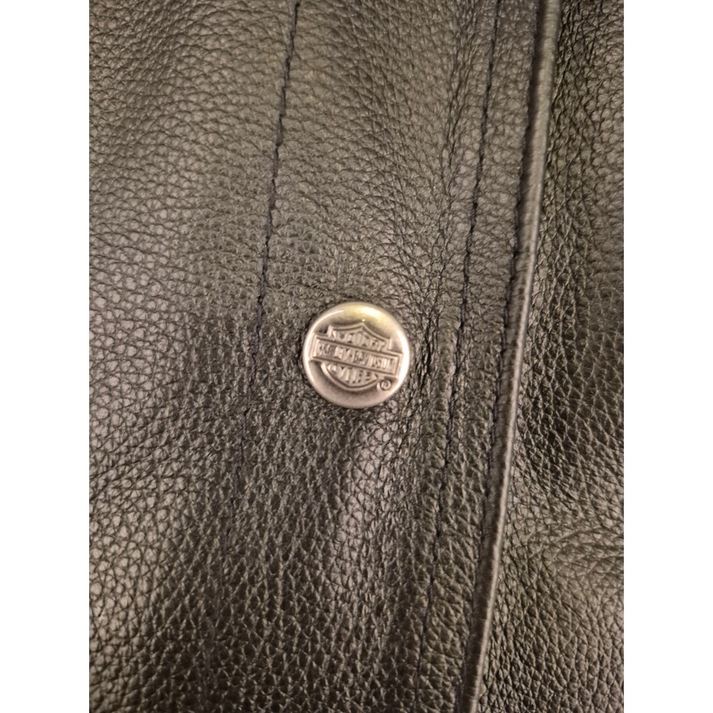 Harley-Davidson Womens Black Pigskin Leather Biker Vest XL Texas Sons of Liberty - Picture 5 of 16